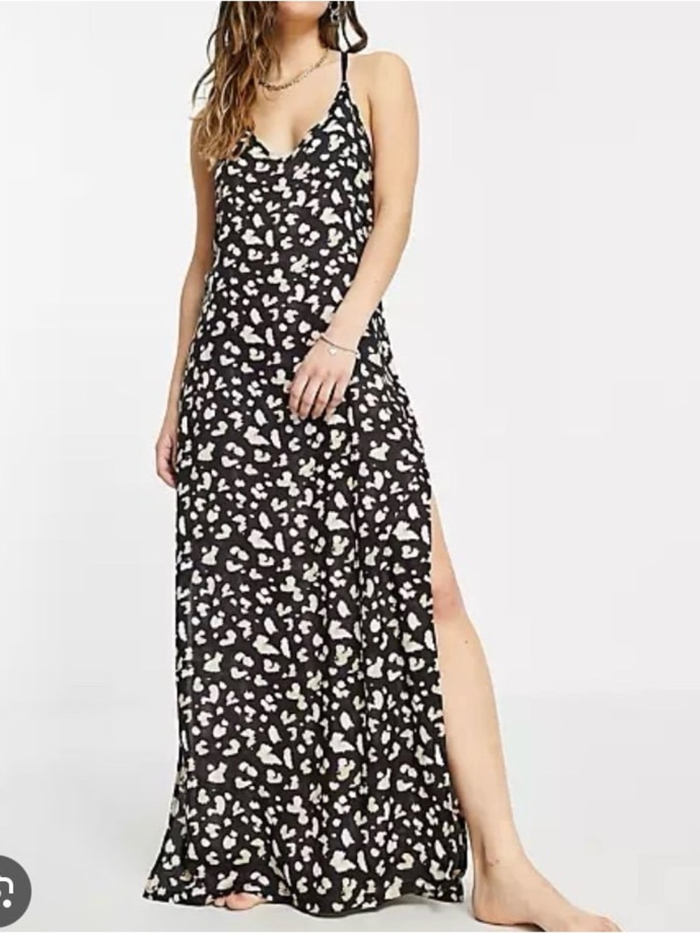 Topshop Patterned Beach Maxi Dress